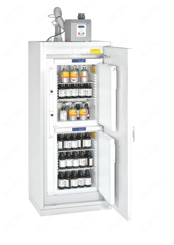 Шкаф для хранения ЛВЖ Dueperthal COOL dual XL Type 90 с взрывозащищенным холодильником, 895*745*2040